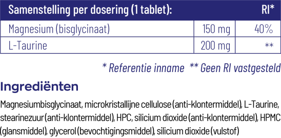 Vitakruid Magnesium 150 bisglycinaat 180 tabletten