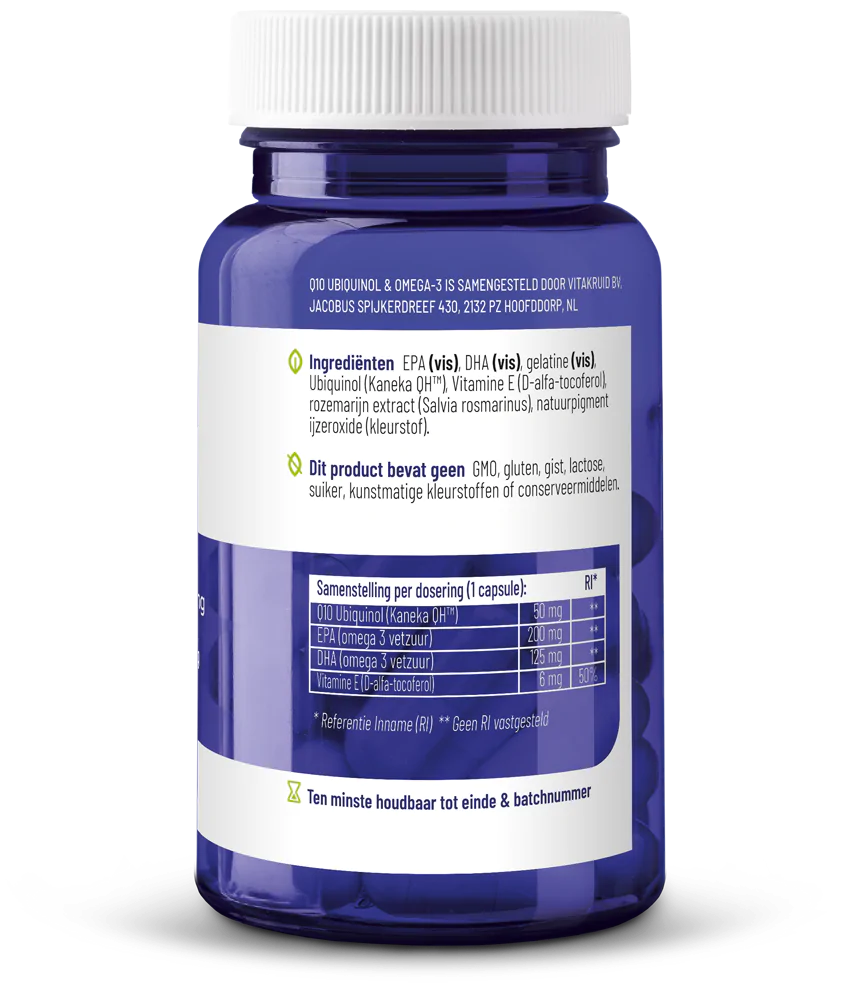 Vitakruid Q10 ubiquinol 50mg & omega-3 325mg 60 capsules
