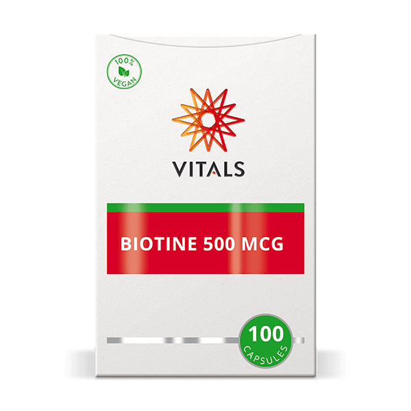 VITALS BIOTINE 500 MCG 100 CAPSULES
VITAMINE B8