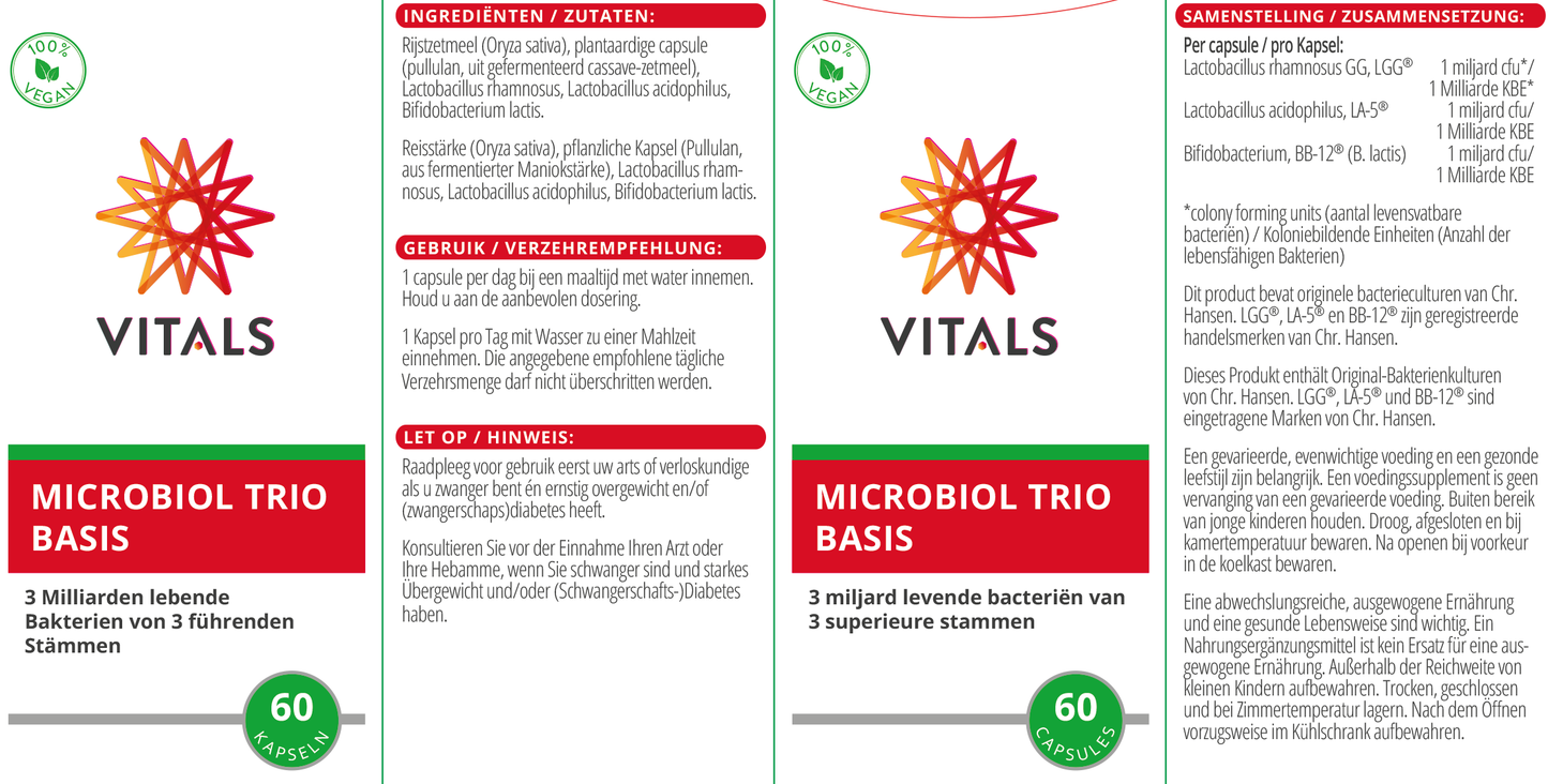 VITALS MICROBIOL TRIO BASIS 60 CAPSULES
