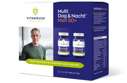 Vitakruid Multi dag & nacht man 50+ 2 x 30 tabletten 60 tabletten