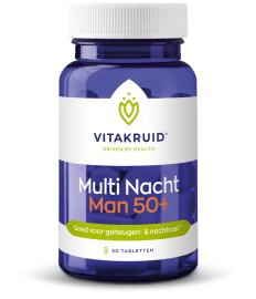 Vitakruid Multi nacht man 50+ 30 tabletten