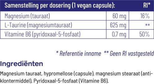 Vitakruid Magnesium tauraat met P-5-P 180 vegetarische capsules
