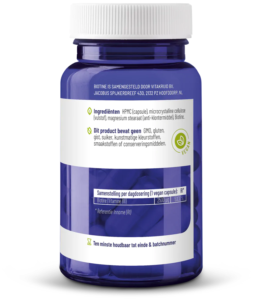 Vitakruid Biotine 2500 mcg 90 vegetarische capsules