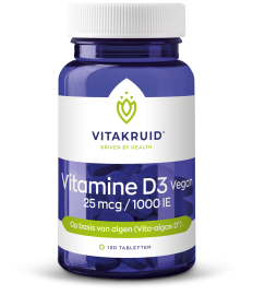 Vitakruid Vitamine D3 Vegan 25 mcg / 1000 IE 120 tabletten