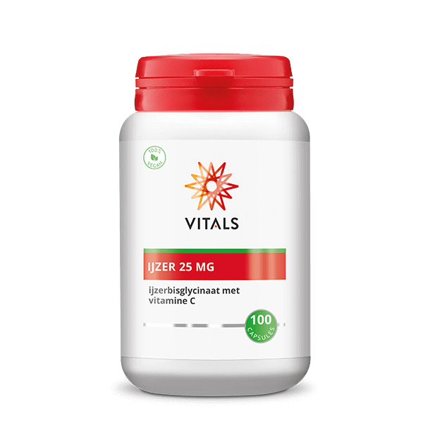 VITALS IJZER 25 MG 100 CAPSULES
IJZERBISGLYCINAAT MET VITAMINE C