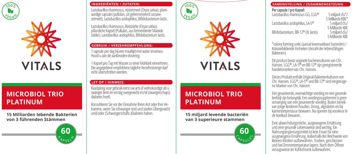 VITALS MICROBIOL TRIO PLATINUM 60 CAPSULES